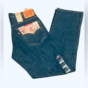 Levi's Western Fit Men's Dark Blue Relaxed Jeans. 100% Cotton, 30X30